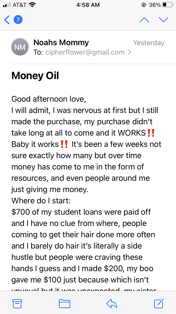 Money Drawing Oil
