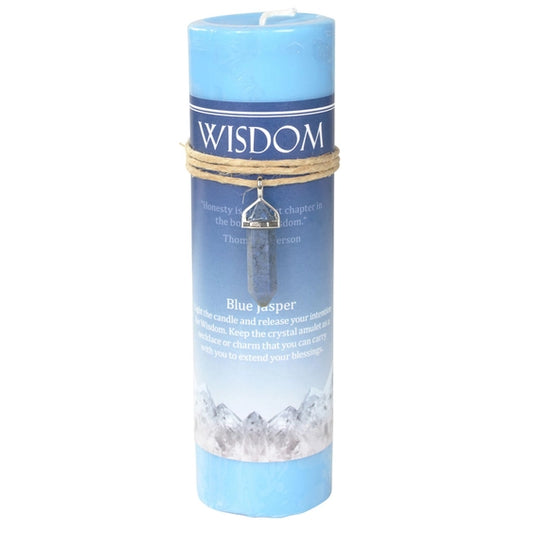 Crystal Energy Pendant Candle – Spiritual Intention Candle with Crystal Necklace