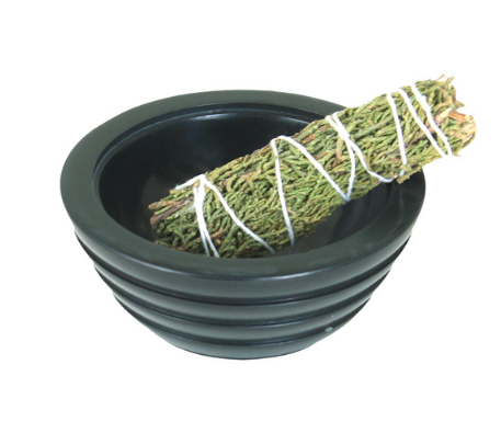 Charcoal Soapstone Smudge Stick Burner