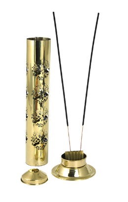 Tree Of Life Brass Incense Tower