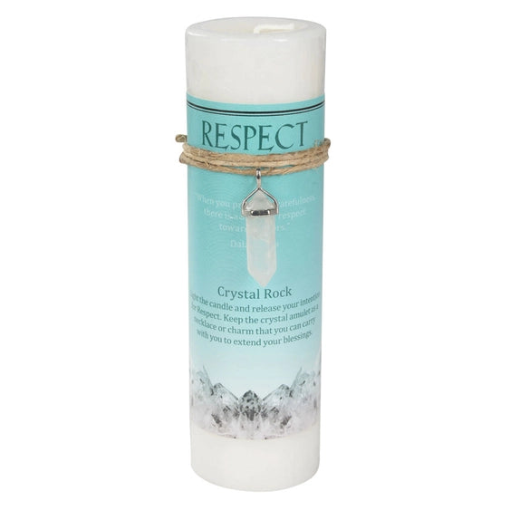 Crystal Energy Pendant Candle – Spiritual Intention Candle with Crystal Necklace