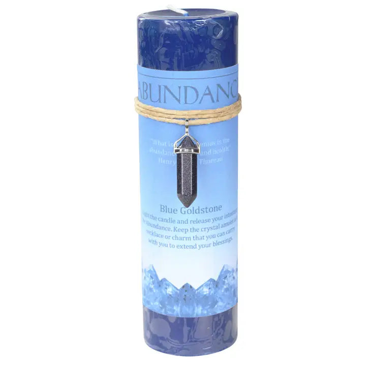 Crystal Energy Pendant Candle – Spiritual Intention Candle with Crystal Necklace