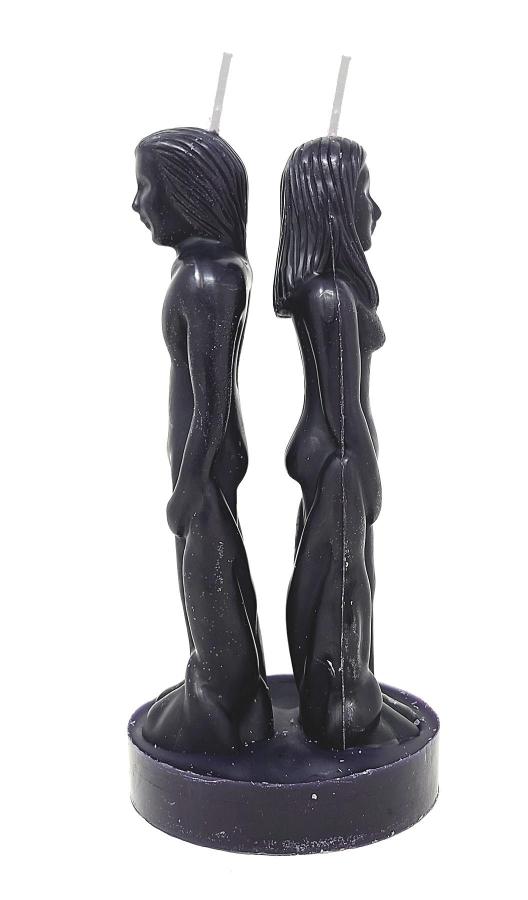 Mixed Color Black Male & Female Separation Candle
