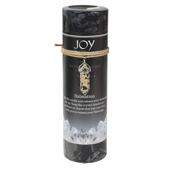 Crystal Energy Pendant Candle – Spiritual Intention Candle with Crystal Necklace